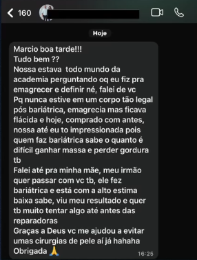 Conversa de WhatsApp com paciente relatando o resultado do tratamento, publicada com autorização (10 de 10)